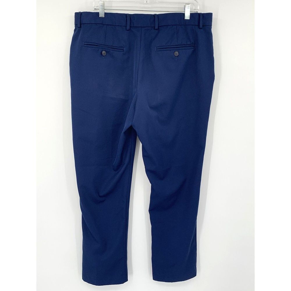 Perry Ellis Blue Slim Fit Flat Front Straight Leg Men's Pants‎ Size W36 L30 - Picture 4 of 7